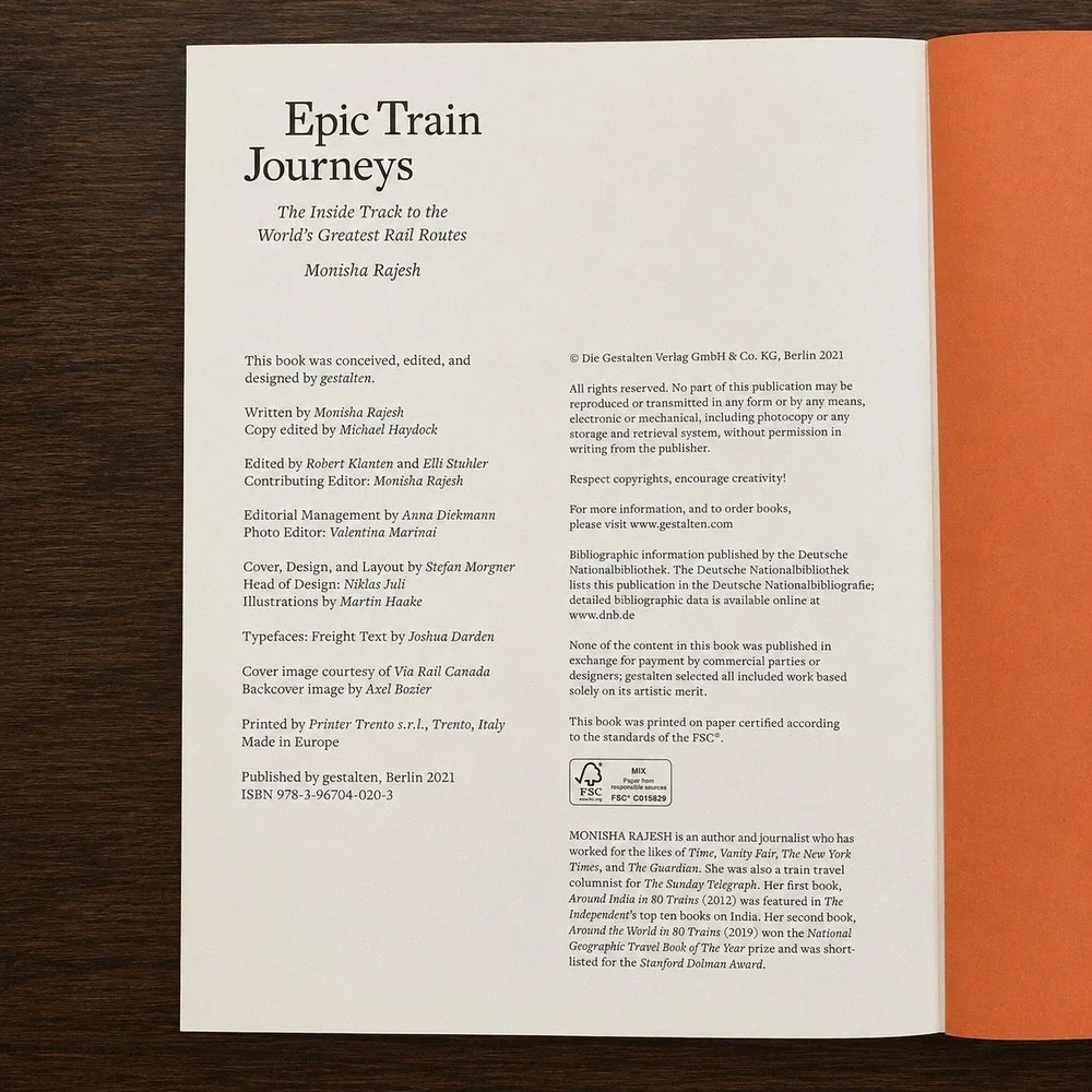 Epic Train Journeys Monisha Rajesh Gestalten 2021 Hardcover Rail Travel Book
